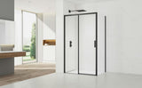 Obdélníkový sprchový kout SAT Tex BB 140x80 cm s černými profily a čirým sklem