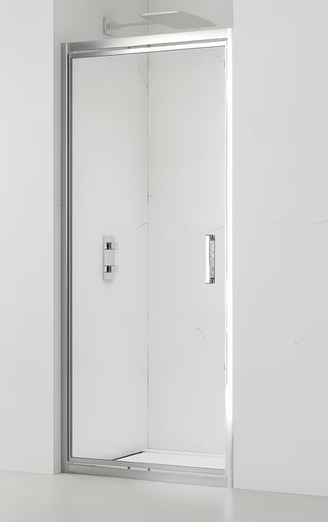 Posuvné sprchové dveře SAT Tex-C 80 cm v lesklém chromu s čirým bezpečnostním sklem