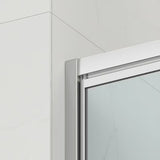 Obdélníkový sprchový kout SAT Tex-C 90x80 cm s posuvnými dveřmi, čirým sklem a chromovým rámem