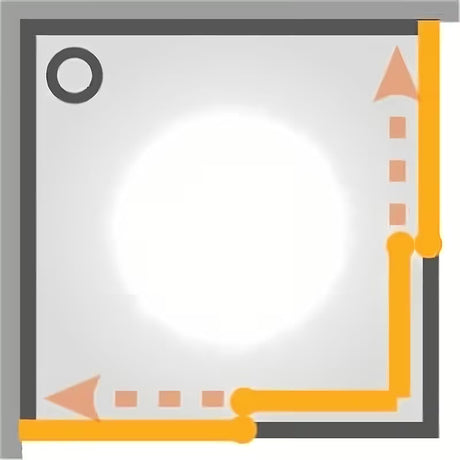 Čtvercový sprchový kout SAT Tex 100x100 cm s čirým sklem a profily v lesklém chromu