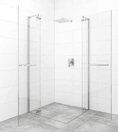 SAT Tgd New tuš vrata 100 cm v krom izvedbi s prozornim steklom in vrtljivim odpiranjem