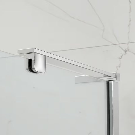 Obdélníkový bezrámový sprchový kout SAT Tgd New 90x80 cm v chromu s čirým sklem