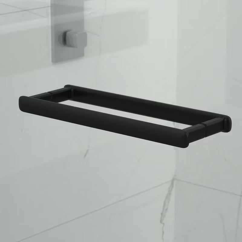 Obdélníkový bezrámový sprchový kout SAT Tgd New 120x100 cm v černé matné s čirým sklem
