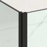 Čtvercový bezrámový sprchový kout SAT TGD New 120x120 cm v černé matné s čirým sklem