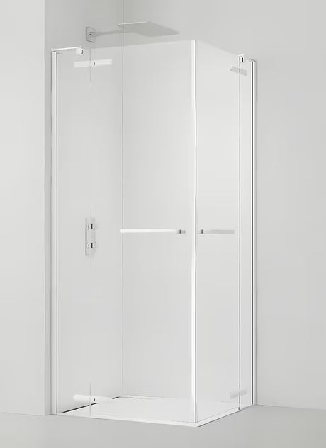 Obdélníkový bezrámový sprchový kout SAT TGD New 120x90 cm s čirým sklem a bílými matnými profily