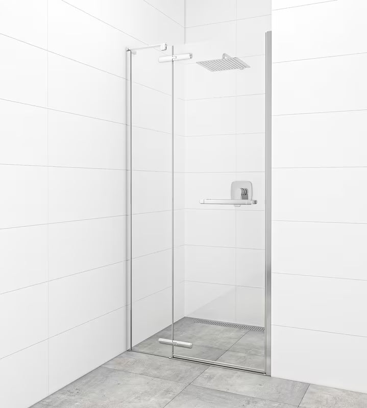 Sprchové pantové dveře SAT TGD New 120 cm v chromu s čirým sklem a úpravou Easyclean
