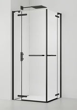 Čtvercový sprchový kout SAT TGD New 90x90 cm v černé matné barvě s transparentním sklem