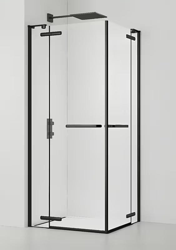 Čtvercový sprchový kout SAT TGD New 90x90 cm v černé matné barvě s transparentním sklem
