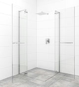 Pantové sprchové dveře SAT TGD New 90 cm v provedení chrome s čirým bezpečnostním sklem