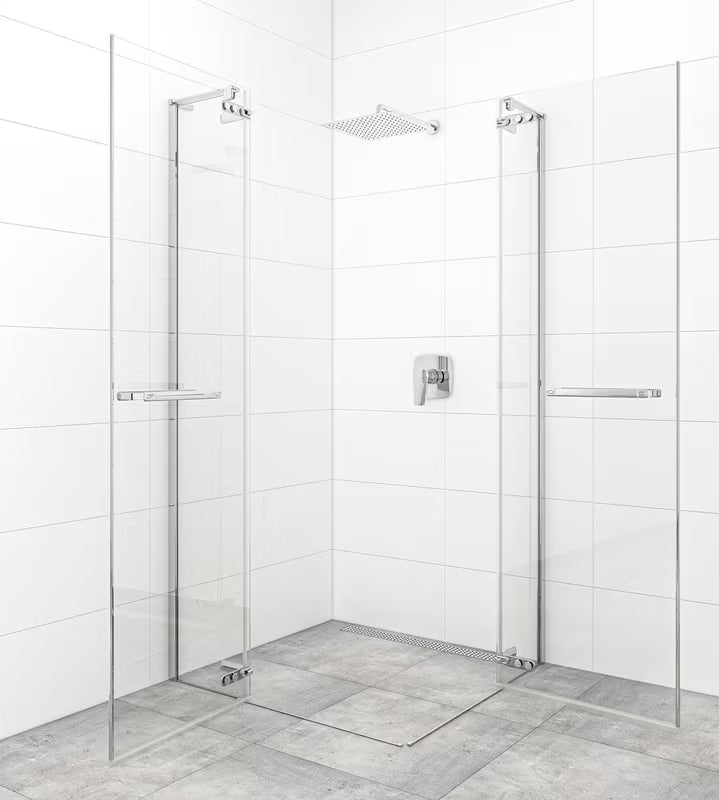 Pantové sprchové dveře SAT TGD New 90 cm v provedení chrome s čirým bezpečnostním sklem