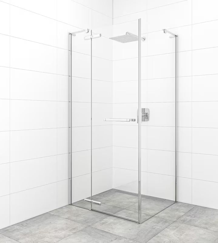 Pantové sprchové dveře SAT TGD New 90 cm v provedení chrome s čirým bezpečnostním sklem
