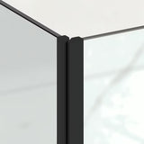 Obdélníkový sprchový kout SAT Tgd New 100x80 cm v černé matné s transparentním sklem a bezrámovým provedením.