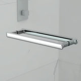 Obdélníkový sprchový kout SAT TGD New 100x90 cm v lesklém chromu s čirým sklem a úpravou Easyclean.