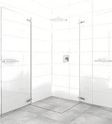 Obdélníkový sprchový kout SAT TGD New 100x90 cm v lesklém chromu s čirým sklem a úpravou Easyclean.