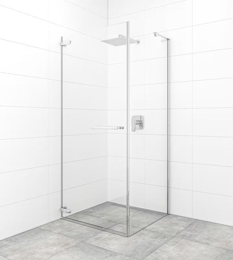 Pantové sprchové dveře SAT Tgd New 100 cm v chromu s čirým bezpečnostním sklem a úpravou Easyclean.