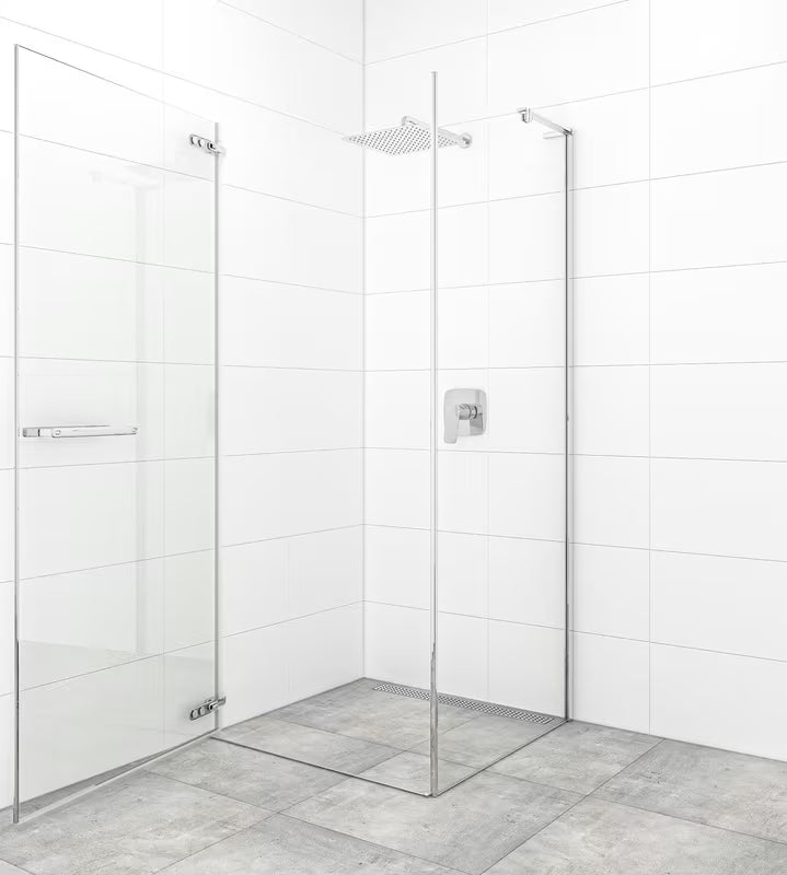 Pantové sprchové dveře SAT Tgd New 100 cm v chromu s čirým bezpečnostním sklem a úpravou Easyclean.