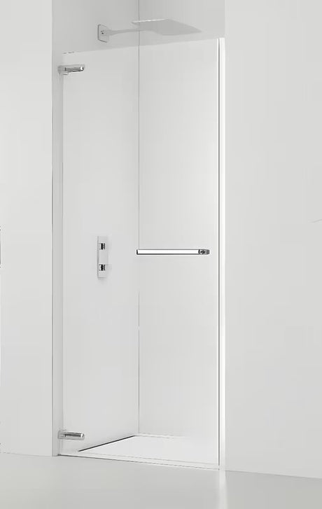 Bezrámové sprchové dveře SAT TGD New 100 cm do niky v lesklém chromu s čirým sklem