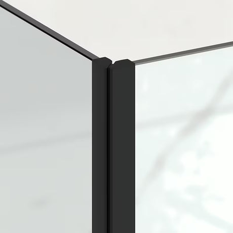Čtvercový sprchový kout SAT TGD New 80x80 cm v černé matné barvě s transparentním sklem
