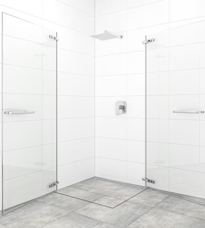 Pantové sprchové dveře SAT TGD New 80 cm v lesklém chromu s čirým sklem a úpravou Easyclean.