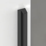 Bezrámové sprchové dveře SAT TGD New 80 cm v matné černé s transparentním sklem a úpravou Easyclean.