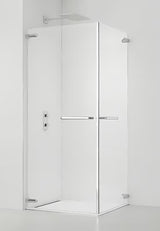 Bezrámový čtvercový sprchový kout SAT TGD New 90x90 cm v lesklém chromu s čirým sklem