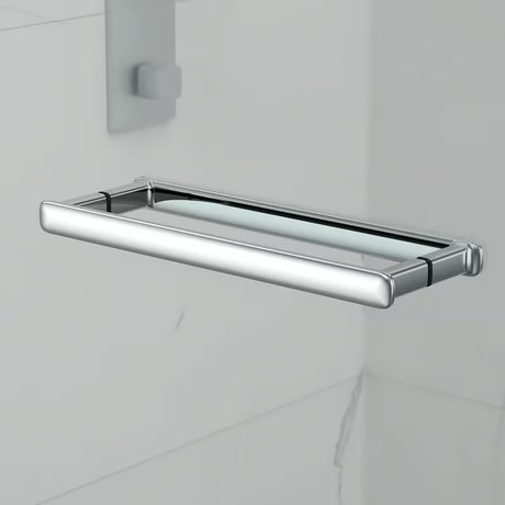 Bezrámový čtvercový sprchový kout SAT TGD New 90x90 cm v lesklém chromu s čirým sklem
