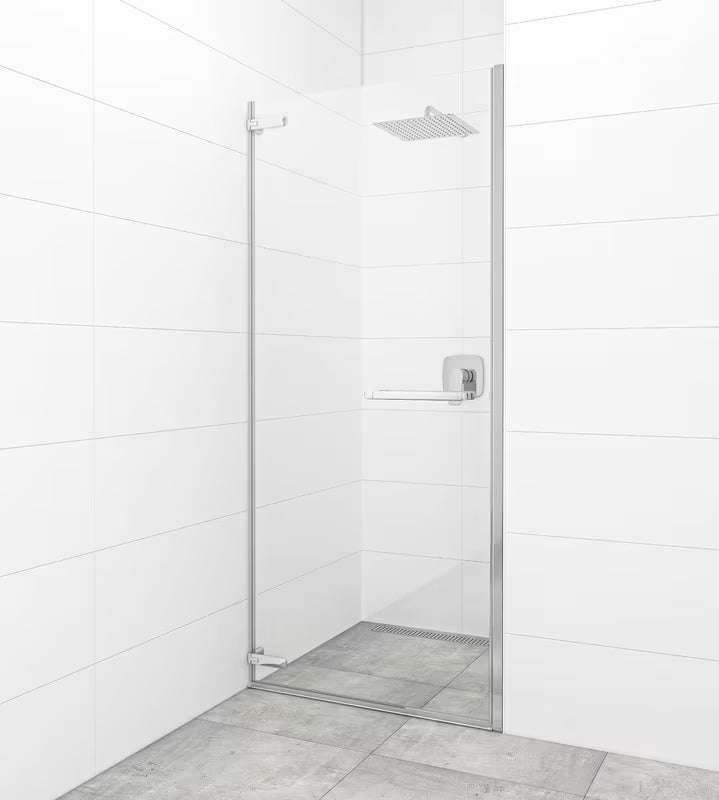 Pantové sprchové dveře SAT Tgd New 90 cm v chromu s čirým bezpečnostním sklem a úpravou Easyclean.