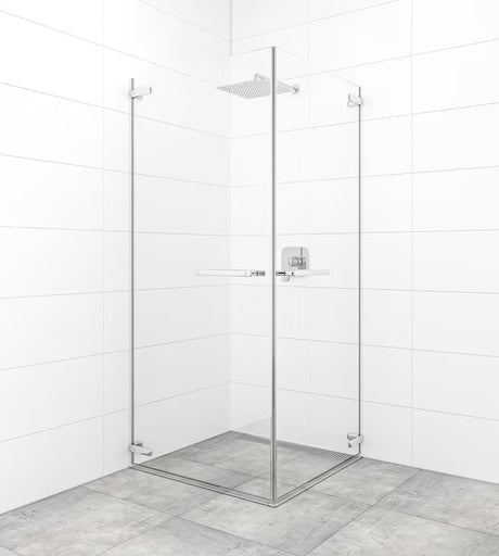 Pantové sprchové dveře SAT Tgd New 90 cm v chromu s čirým bezpečnostním sklem a úpravou Easyclean.