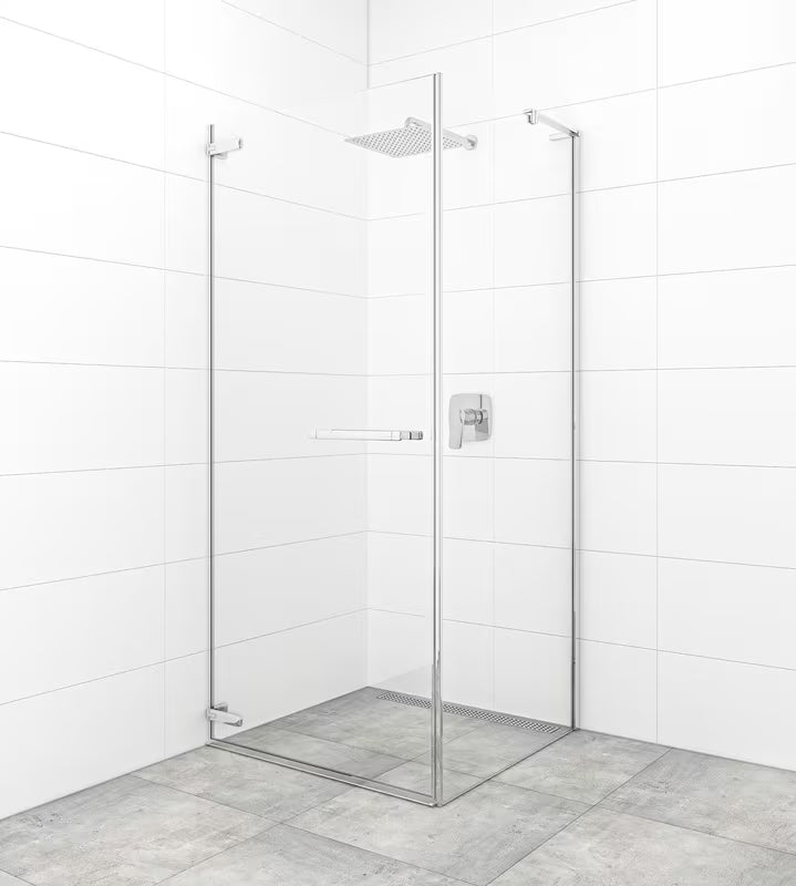 Pantové sprchové dveře SAT Tgd New 90 cm v chromu s čirým bezpečnostním sklem a úpravou Easyclean.