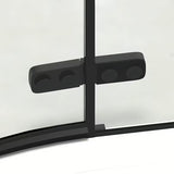 Čtvrtkruhový sprchový kout SAT TGD New 90x90 cm v černé matné s transparentním sklem a pantovými dveřmi.