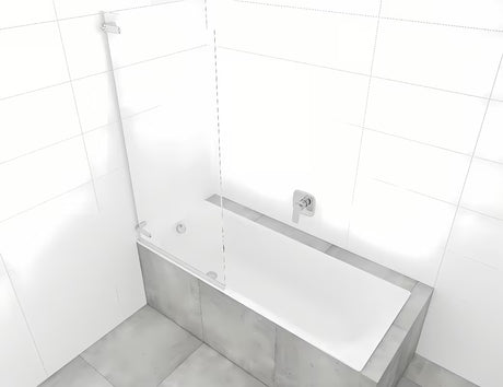 Vanová zástěna SAT Tgd New 150x80 cm s čirým sklem a profilem v lesklém chromu