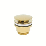 Zlatá umyvadlová výpusť SAT Gold typu ClicClac pro umyvadlo s přepadem