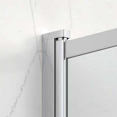 Vanová zástěna SAT Vision 140x120 cm s chromovým profilem a čirým sklem pro sprchování ve vaně.