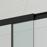 Posuvná vanová zástěna SAT Vision 140x120 cm s černým profilem a čirým sklem