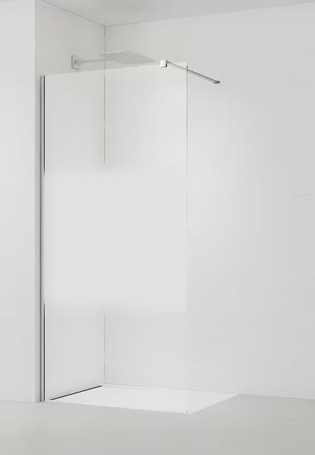Walk-in sprchová zástěna SAT Walk-in 100 cm v chromu s čirým sklem a intimním pásem