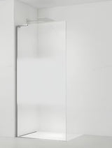Walk-in sprchová zástěna SAT Walk-in 100 cm v chromu s čirým sklem a intimním pásem