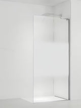 Walk-in tuš stena SAT Walk-in 100 cm v krom izvedbi s prozornim steklom in intimnim pasom