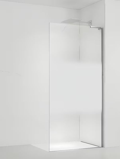 Walk-in sprchová zástěna SAT Walk-in 100 cm v chromu s čirým sklem a intimním pásem