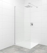 Walk-in sprchová zástěna SAT Walk-in 100 cm s čirým sklem a chromovým zavětrováním