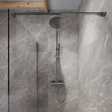SAT Walk-in sprchová zástěna Walk-In 100 cm s čirým sklem a PVD Gun metal profily