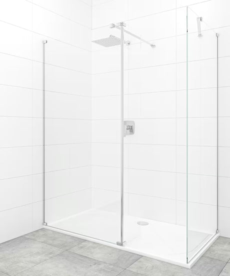 SAT Walk-in sprchová zástěna Walk-In 110x90 cm s čirým sklem a lesklým chromovým profilem