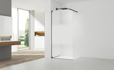 SAT Walk-in sprchová zástěna Walk-In 110x200 cm s čirým sklem a černými profily