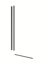 Walk-in sprchová zástěna SAT Walk-in 110 cm s čirým sklem a profily v provedení PVD Gun metal.