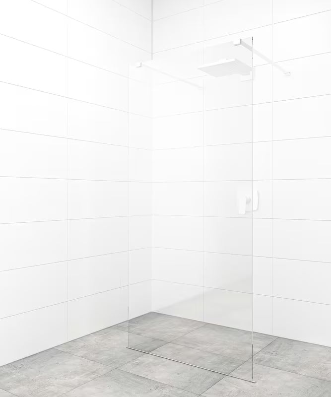 SAT Walk-in sprchová zástěna Walk-In 110 cm z čirého bezpečnostního skla s bílými rameny
