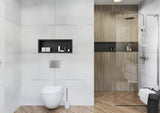 Walk-in sprchová zástěna SAT Walk-in 110 cm v chromu s čirým bezpečnostním sklem a úpravou Easy Clean.