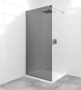 SAT Walk-in sprchová zástěna Walk-In 120 cm z neprůhledného kouřového skla s profily v lesklém chromu.