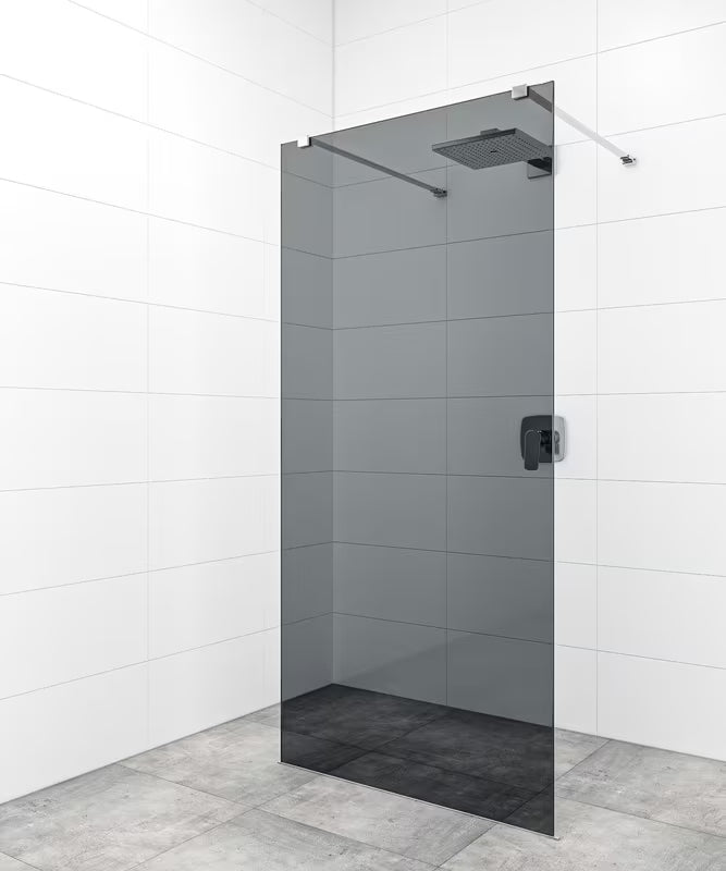 SAT Walk-in tuš stijena Walk-In 120 cm s prozirnim staklom i kromiranim stabilizacijskim nosačima