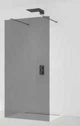 SAT Walk-in sprchová zástěna Walk-In 120 cm v černém provedení s bezrámovým designem