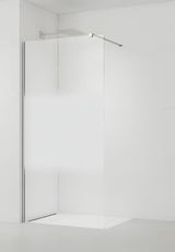 Walk-in sprchová zástěna SAT Walk-in 120 cm v chromu s čirým sklem a intimním pásem