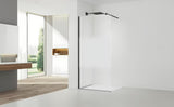 Černá walk-in sprchová zástěna SAT Walk-in 120 cm s čirým sklem a intimním pásem